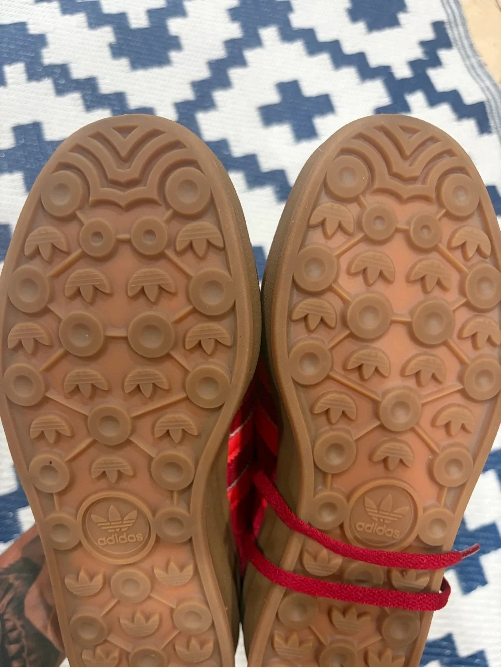 Adidas Gazelle Bold Bright Red Velvet Sneakers (Women's) Size 7.5 - Picture 6 of 9